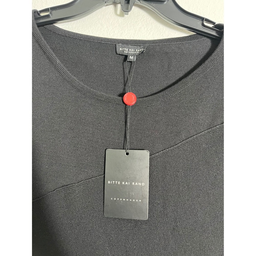 BITTE KAI RAND Copenhagen Asymmetrical Short Sleeve Knit Dress 143-114 - Picture 7 of 10